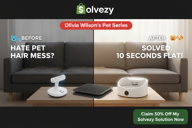 Solvezy Pet Series Before After Hero Banner